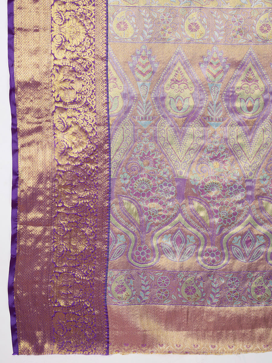 Navy Blue Banarasi Saree