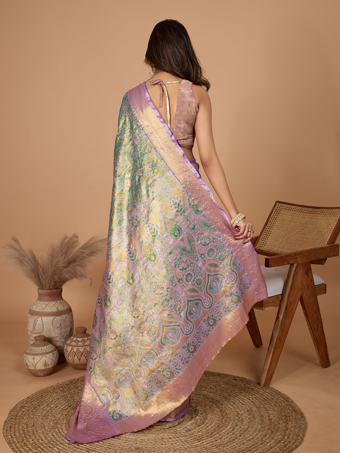 Green Gold Banarasi Saree