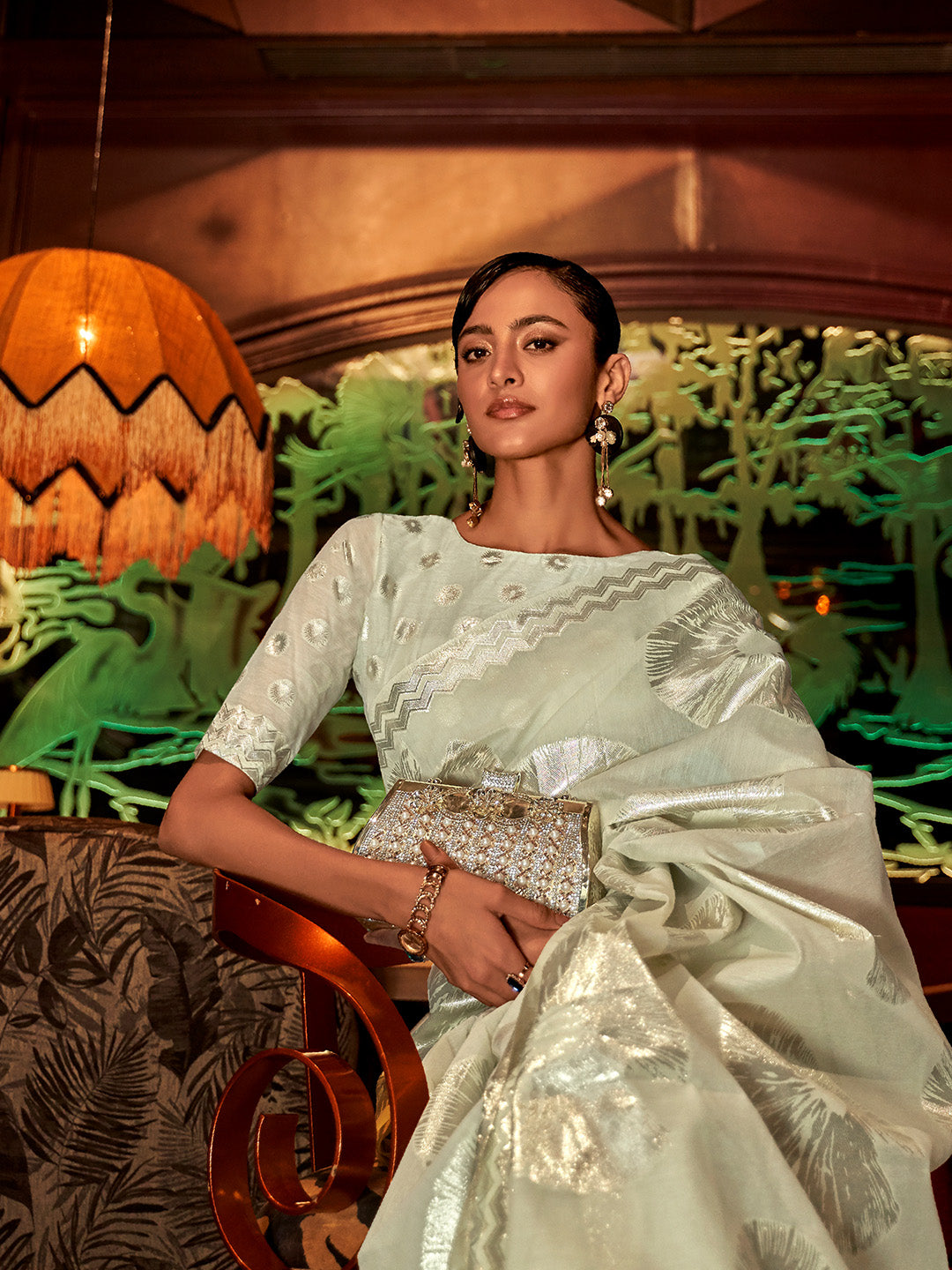 Light Green Organza Saree