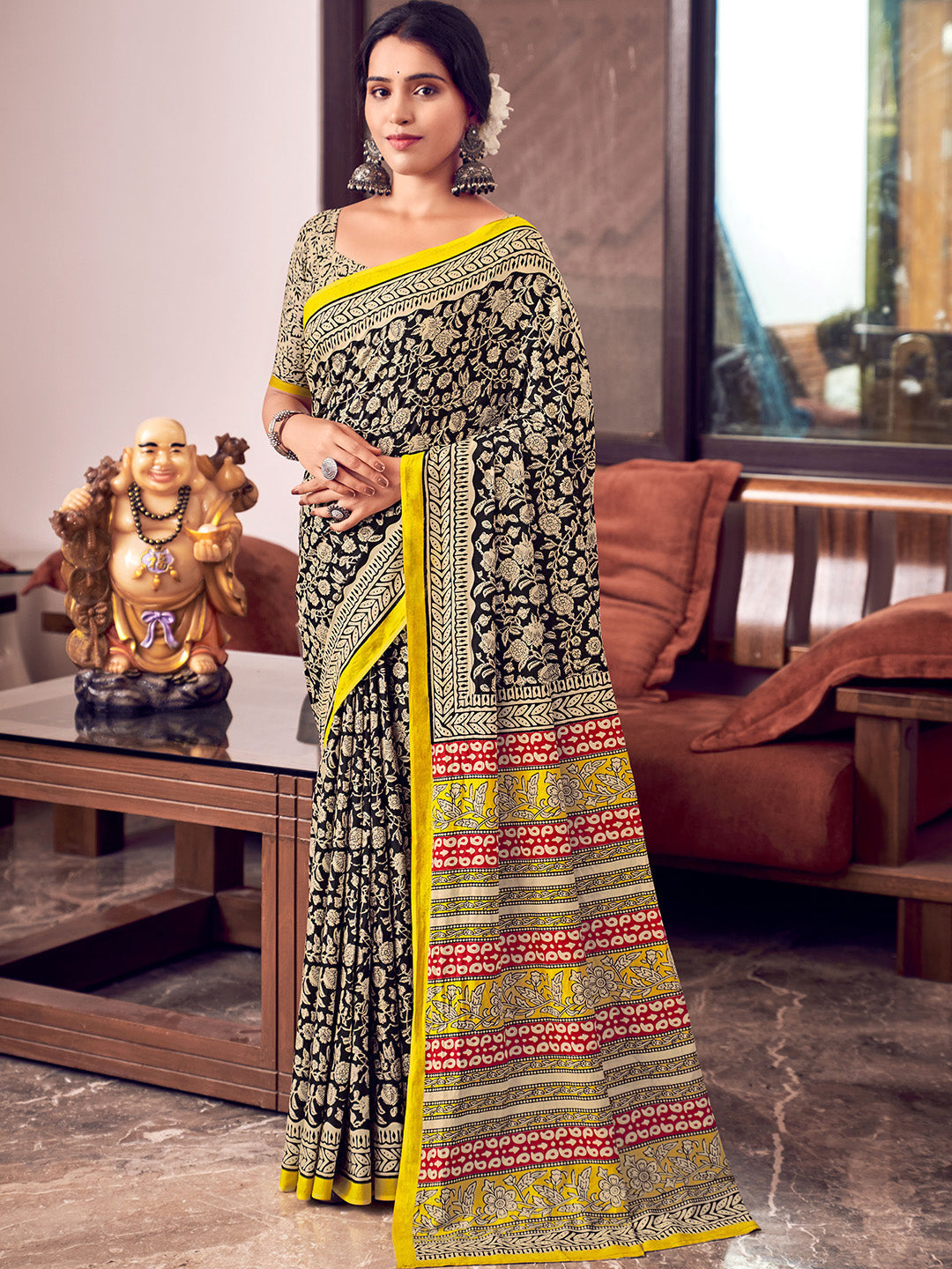 Multi Colour Mulmul Cottons Saree
