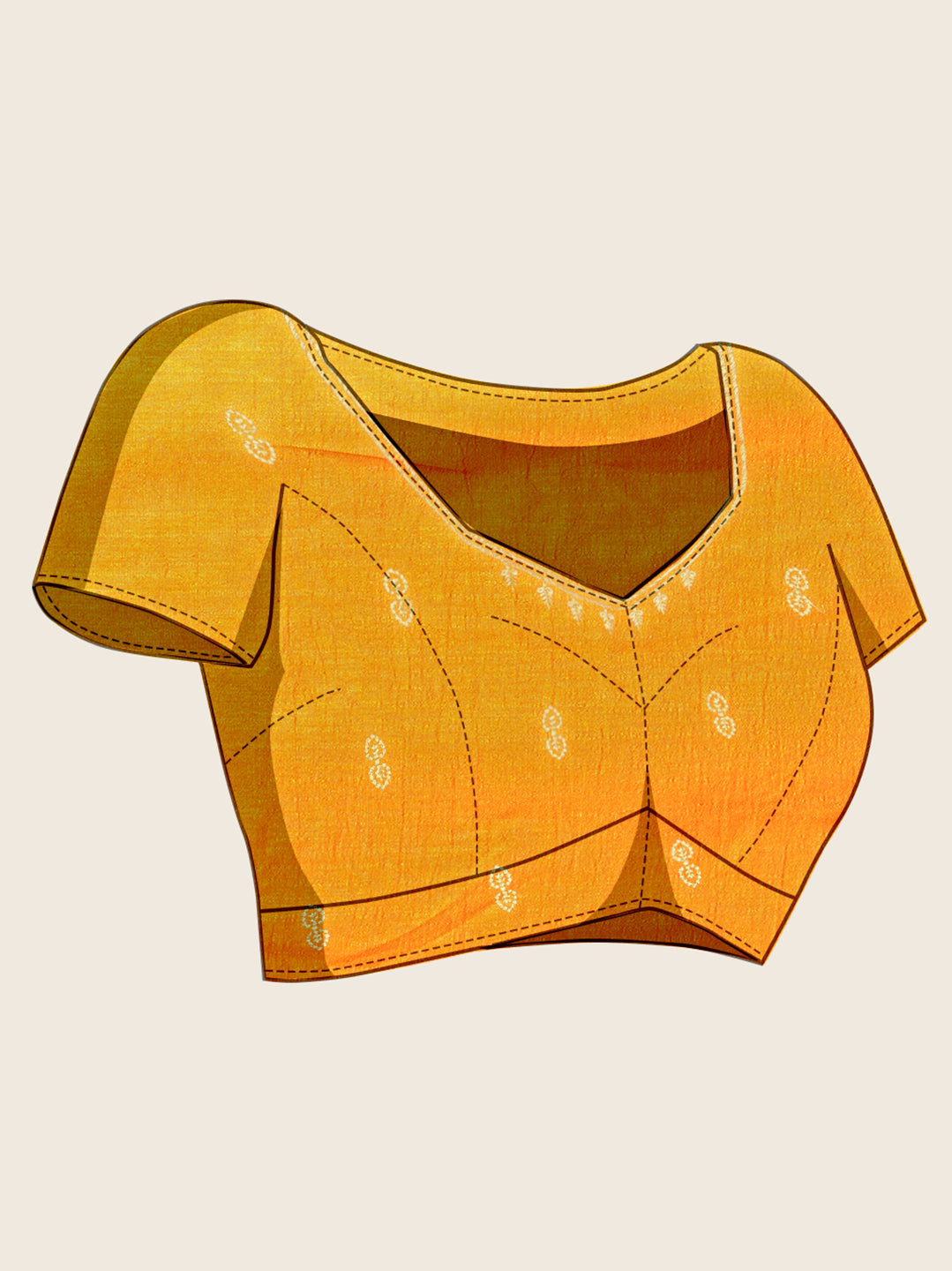 YELLOW VICHITRA SOFT SILK SAREE