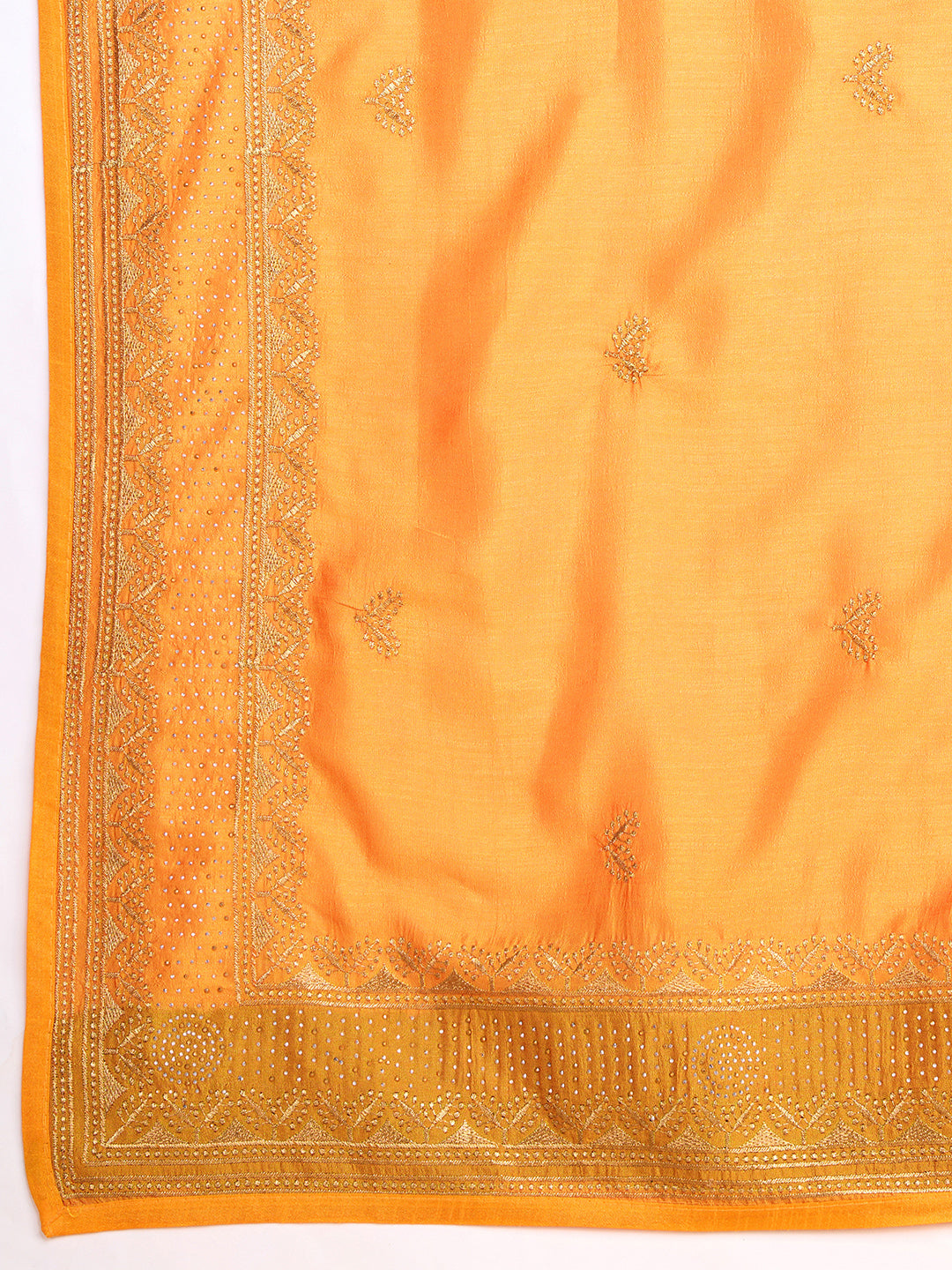 YELLOW VICHITRA SOFT SILK SAREE