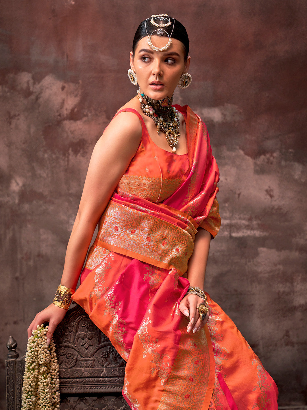 Multi Color Festive Wear Silk Saree