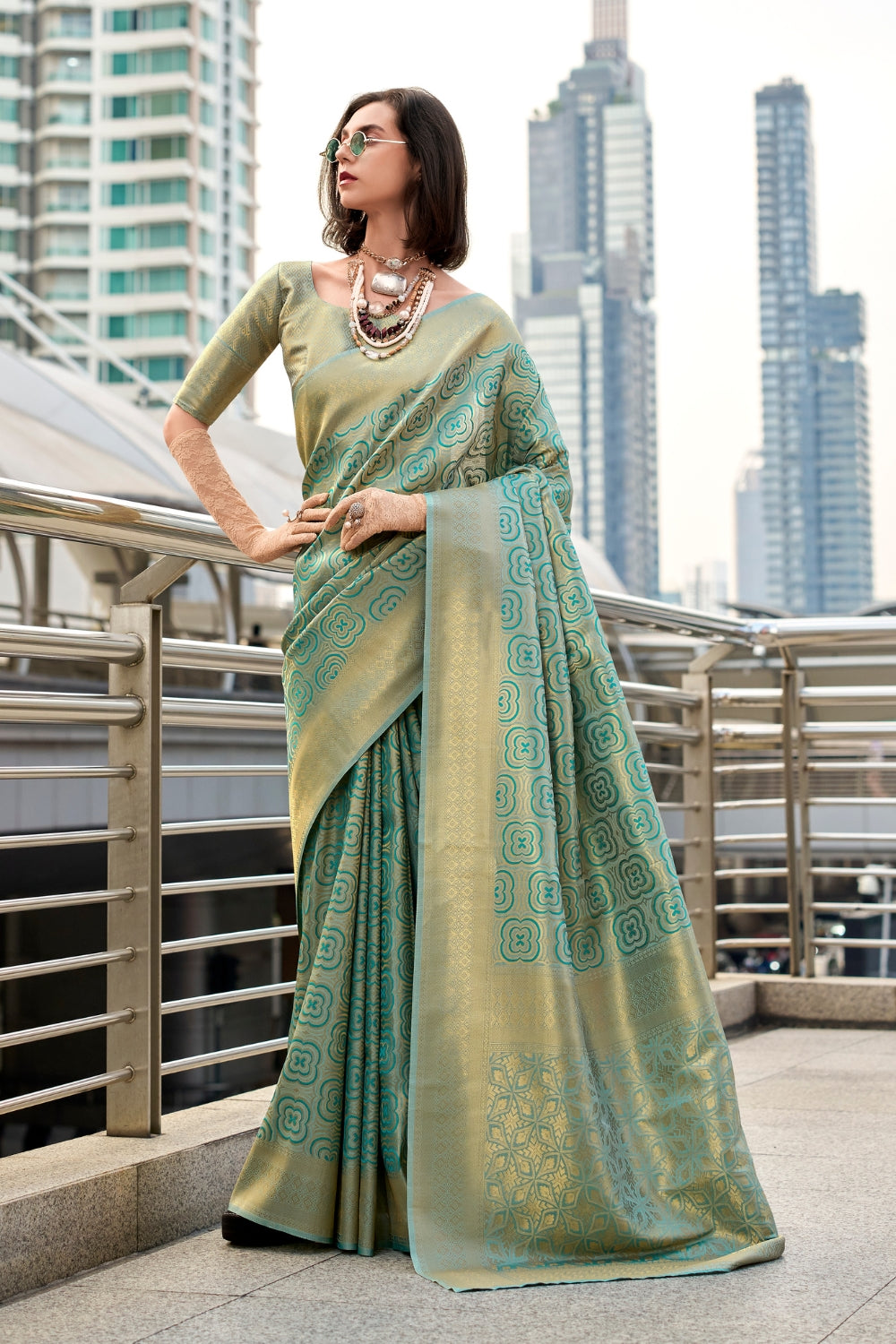 Green Kanchivaram Buttery Silk Saree