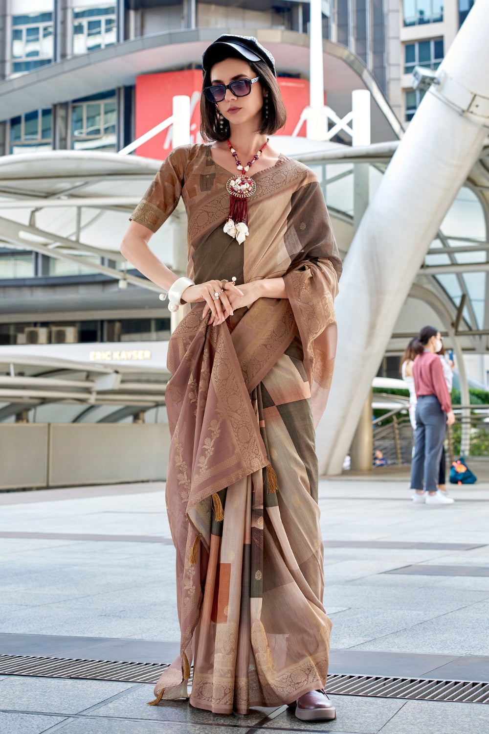 Multicolour Modal Silk Digital Print Saree