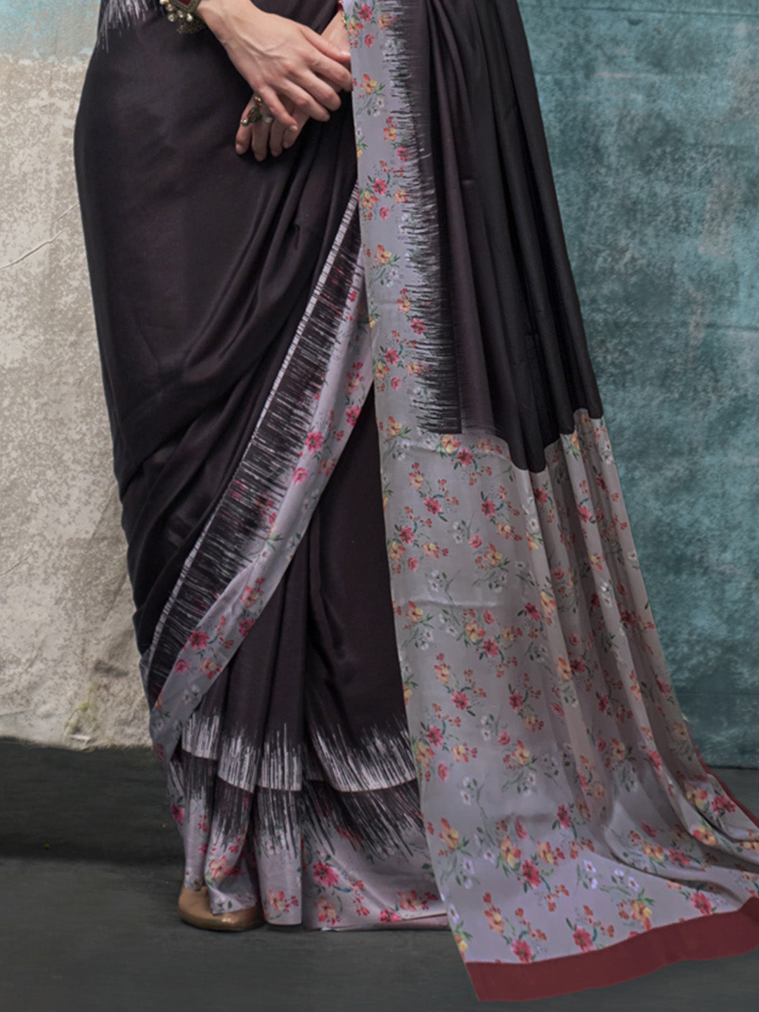 Multi Color Printed Party Wear Silk Saree