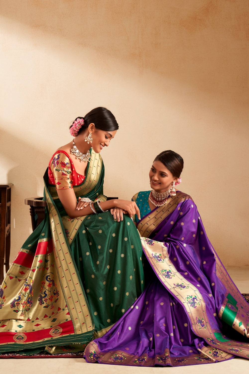 Purple Soft Paithani Saree