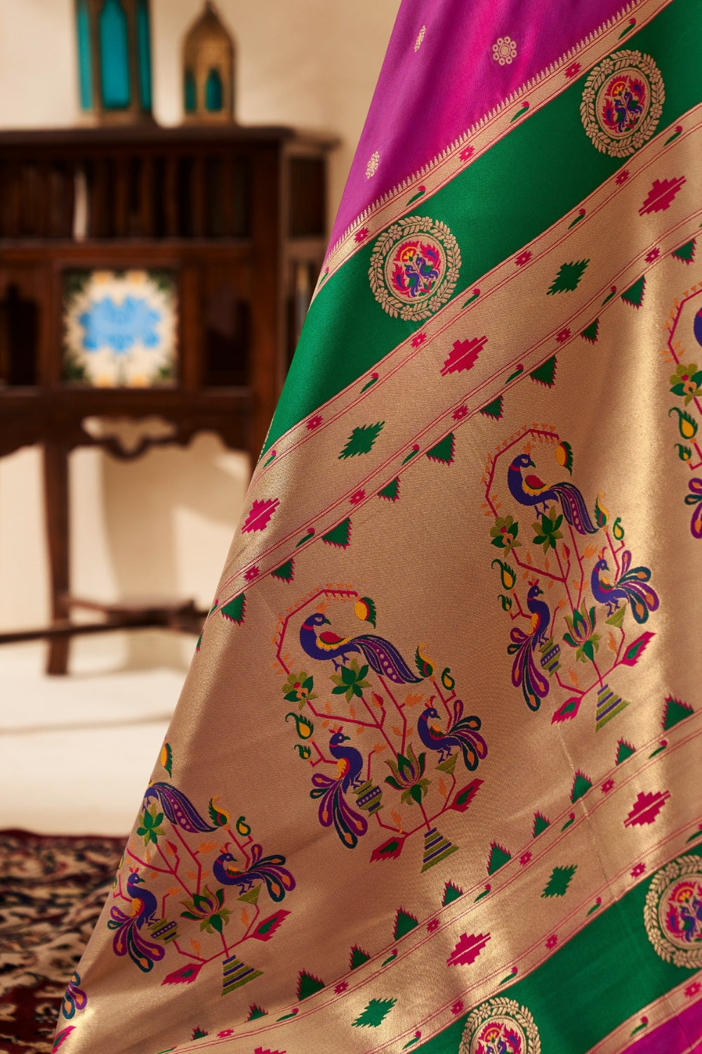 Magenta Soft Paithani Saree
