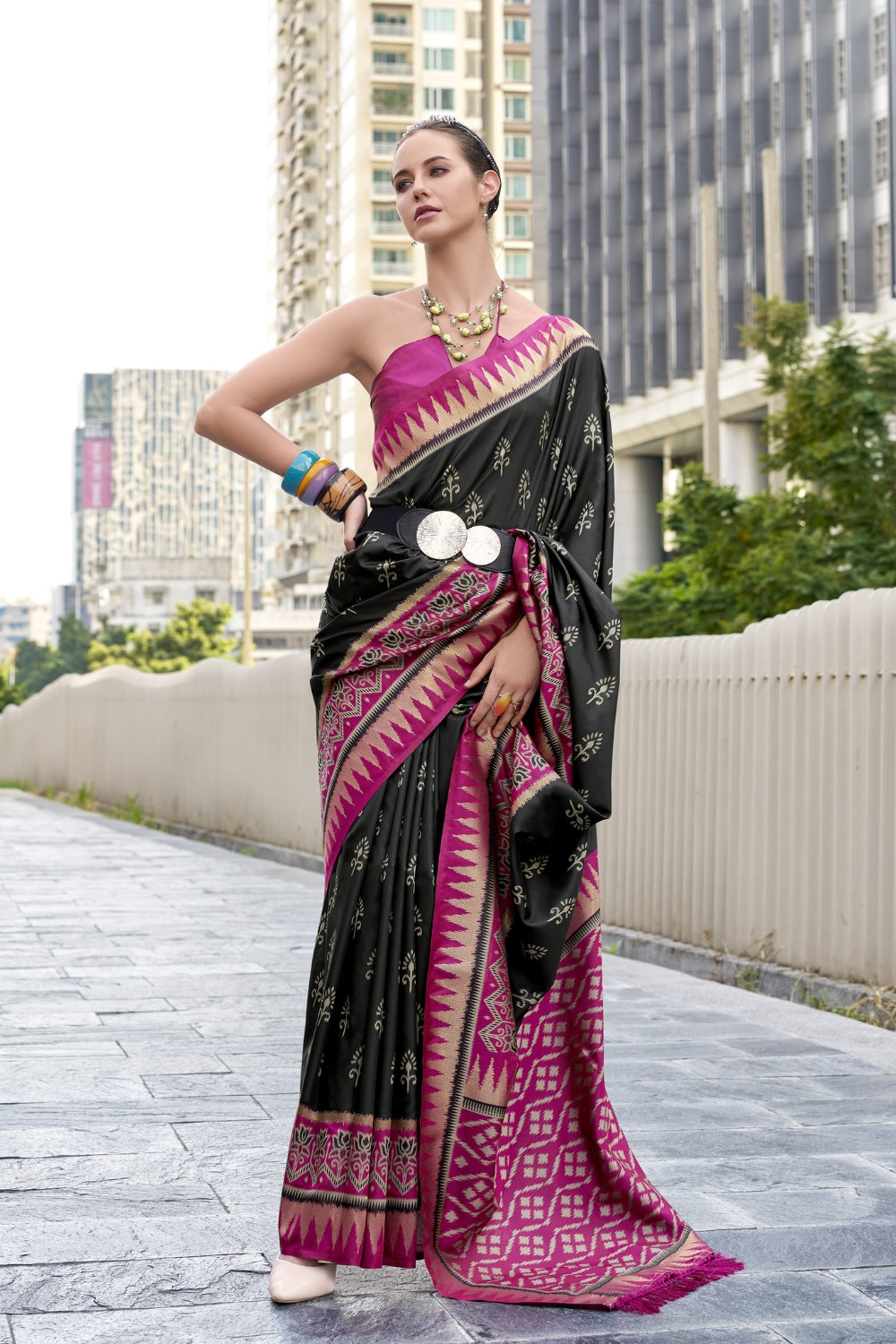 Black Soft Silk Saree