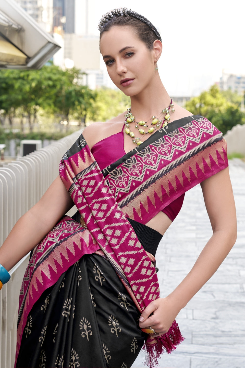 Black Soft Silk Saree