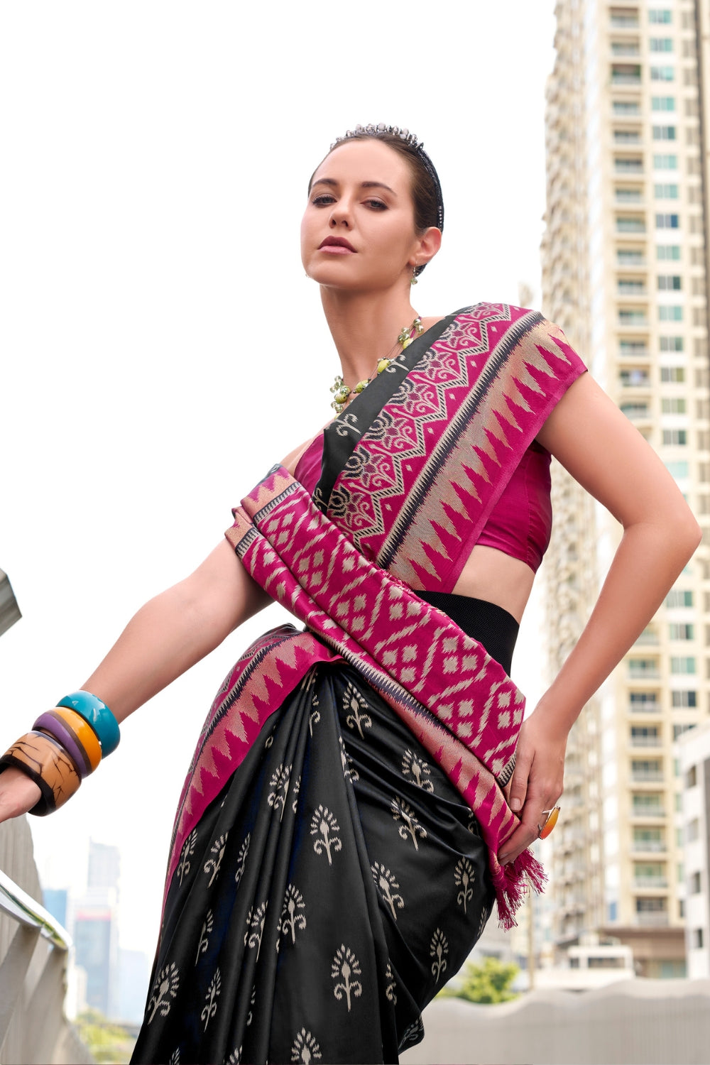 Black Soft Silk Saree