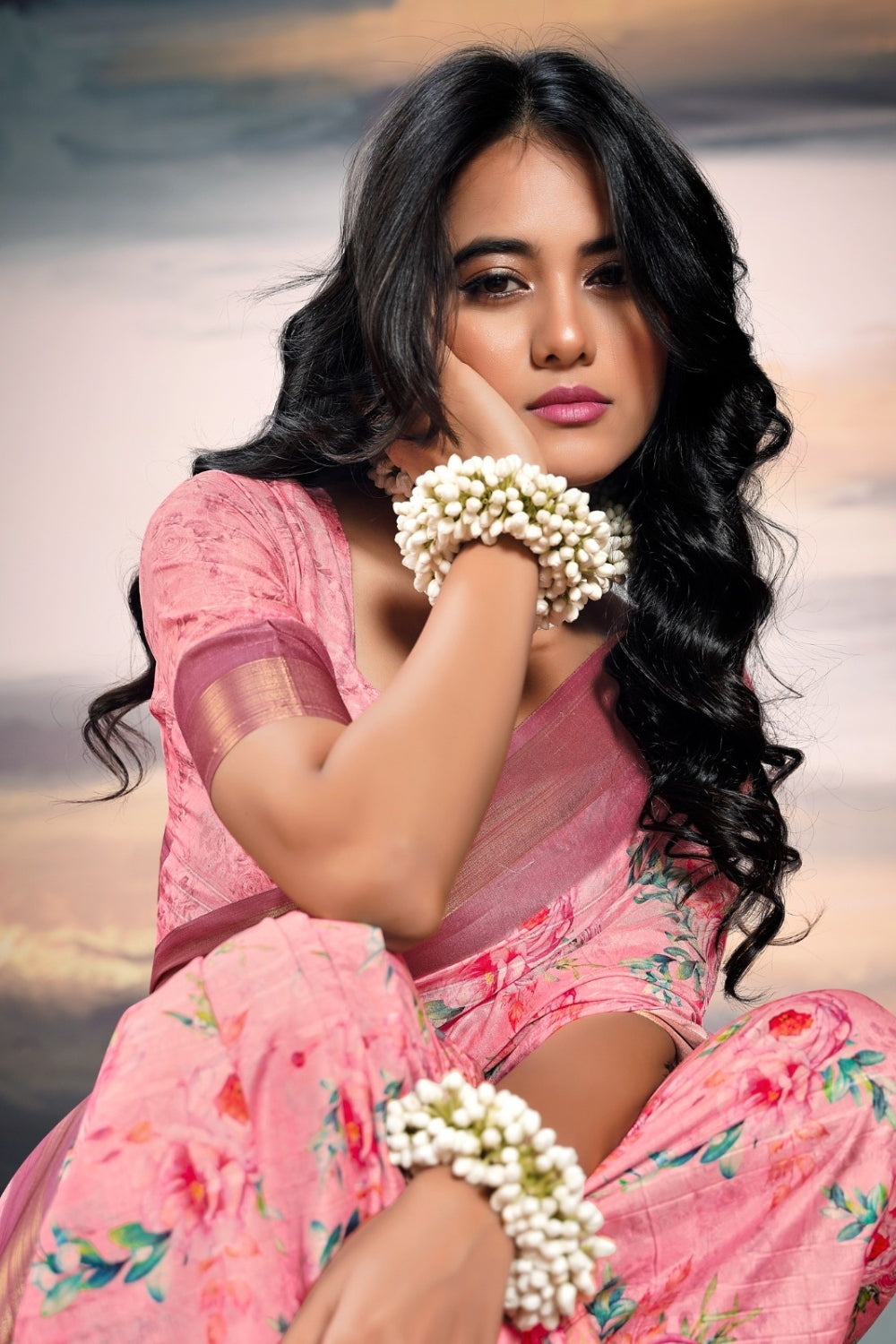 Pink Pure Cotton Silk Saree