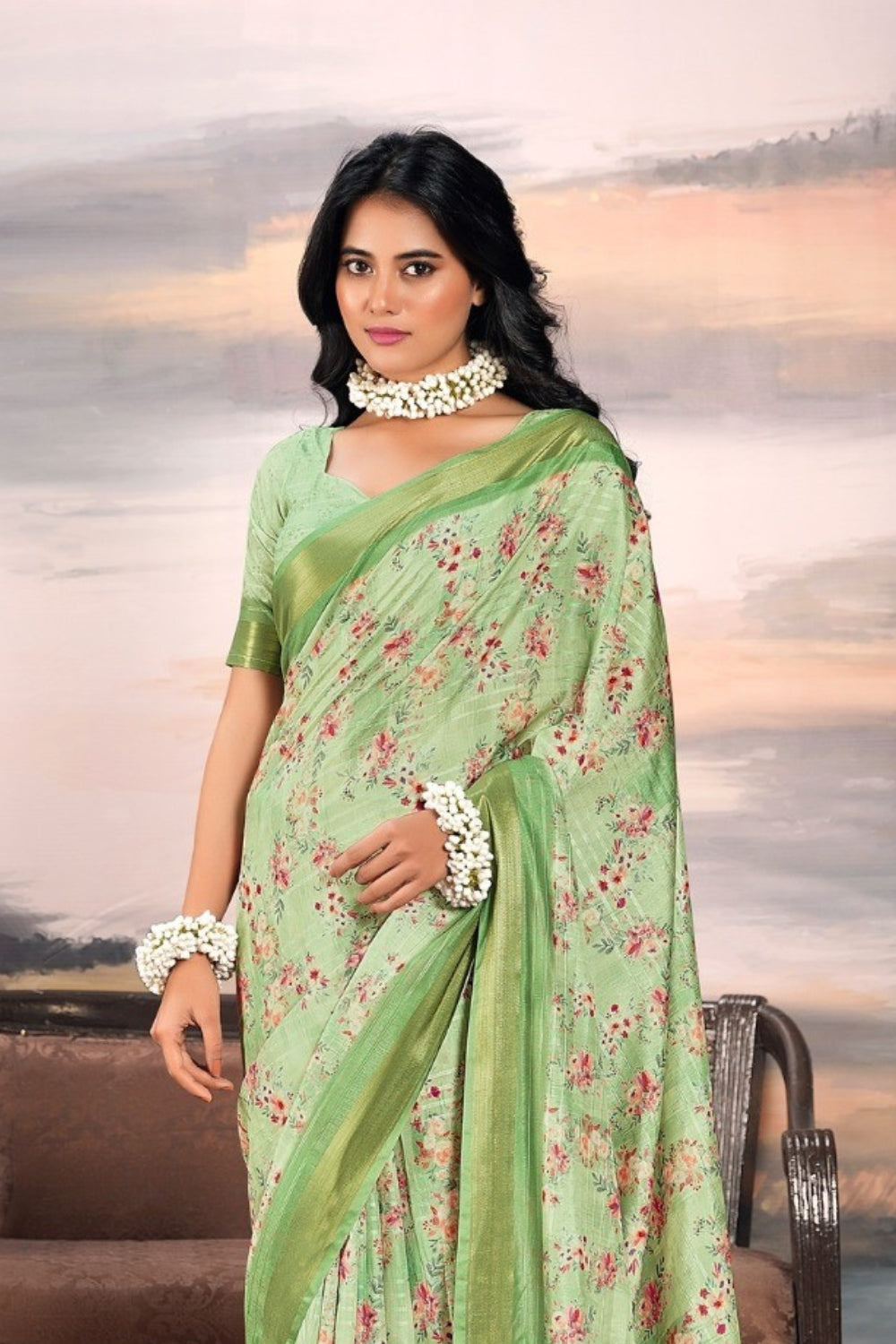 Green Pure Cotton Silk Saree