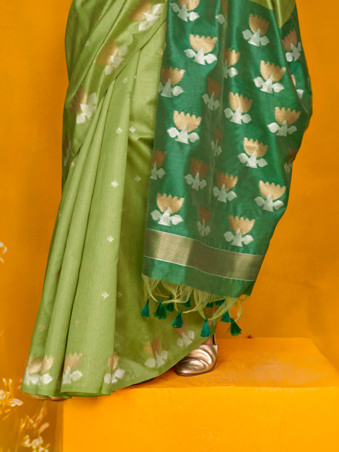GREEN BANARASI SILK SAREE