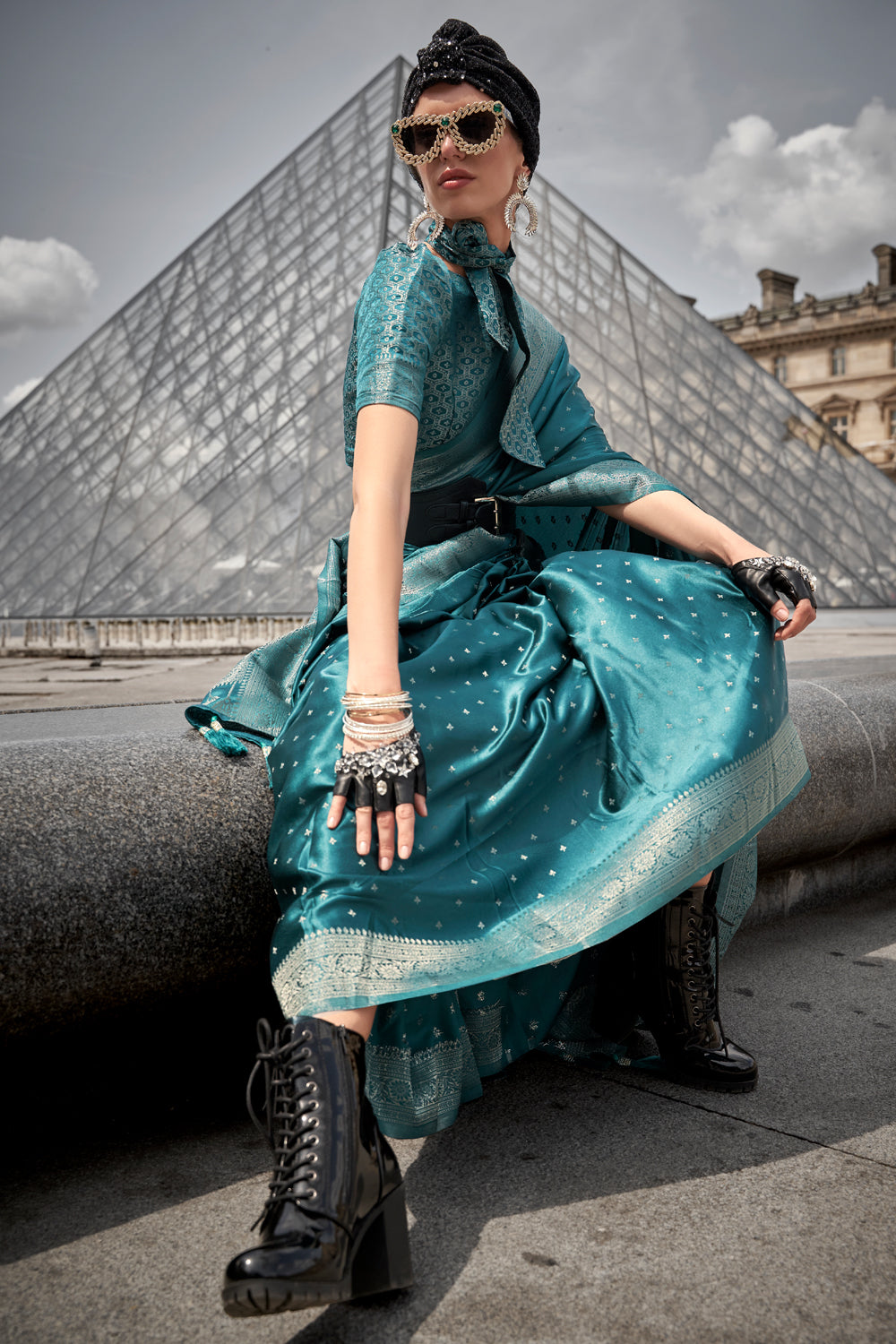 Green Banarasi Silk Saree