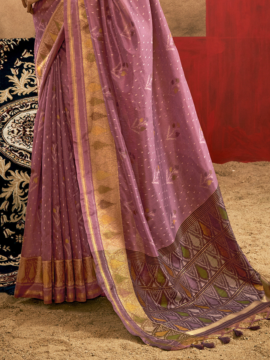 Purple Patola Silk Saree