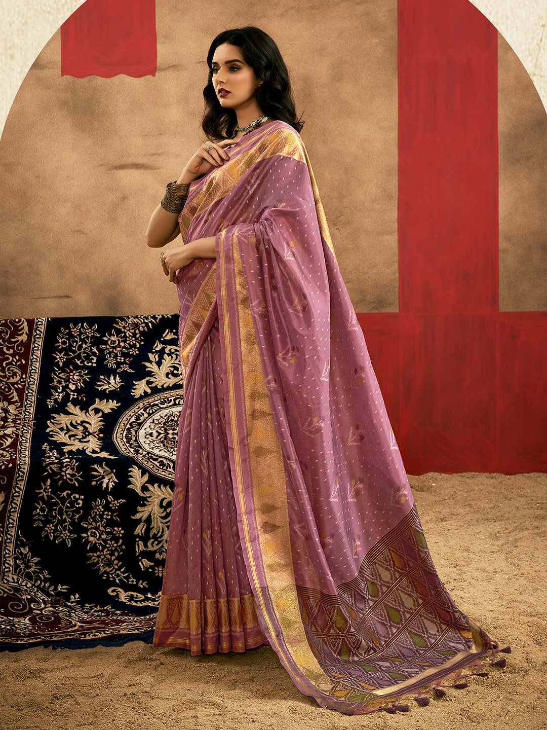 Purple Patola Silk Saree
