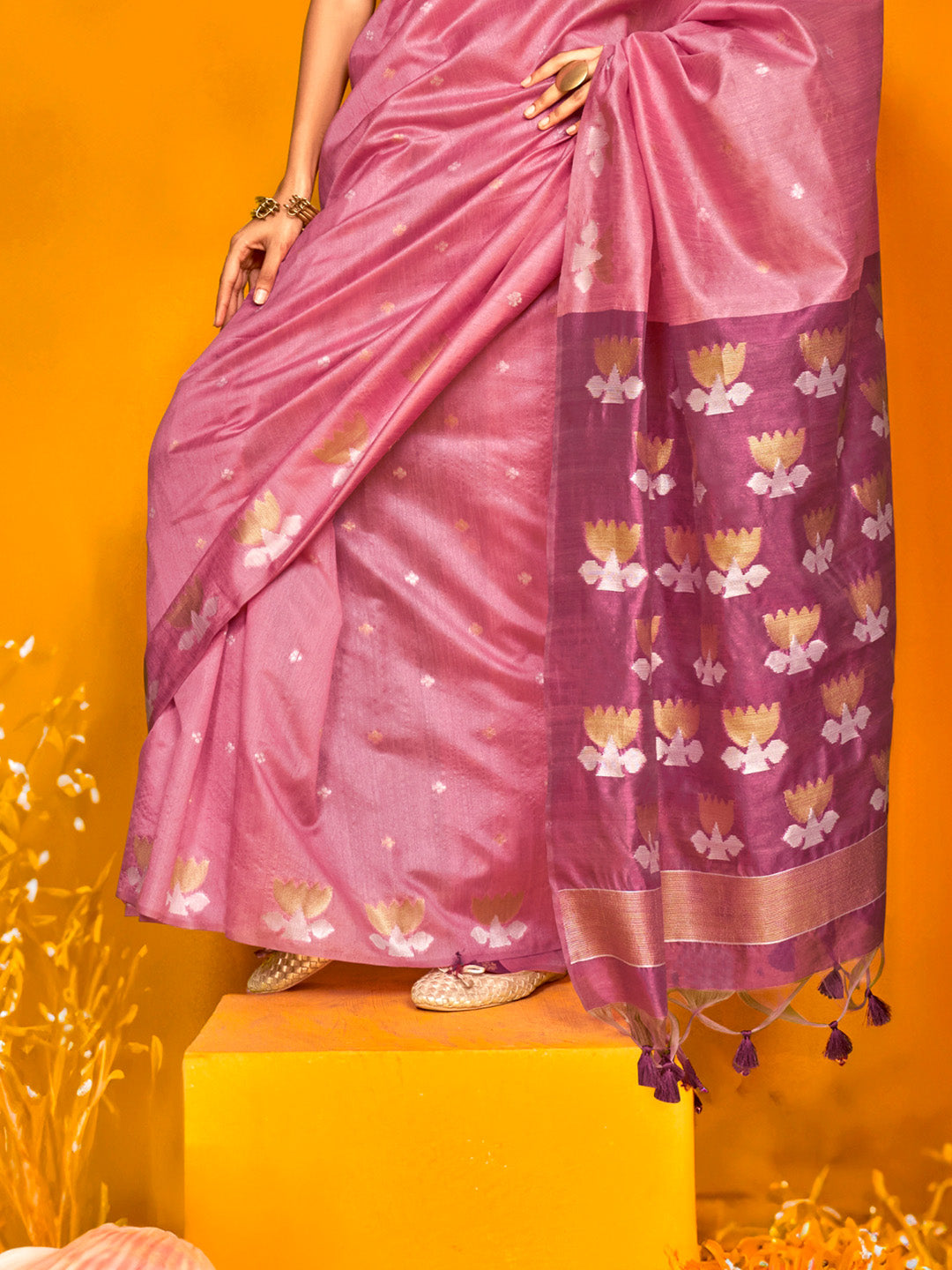 PURPLE BANARASI SILK SAREE