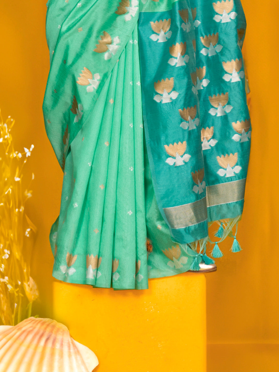 BLUE BANARASI SILK SAREE