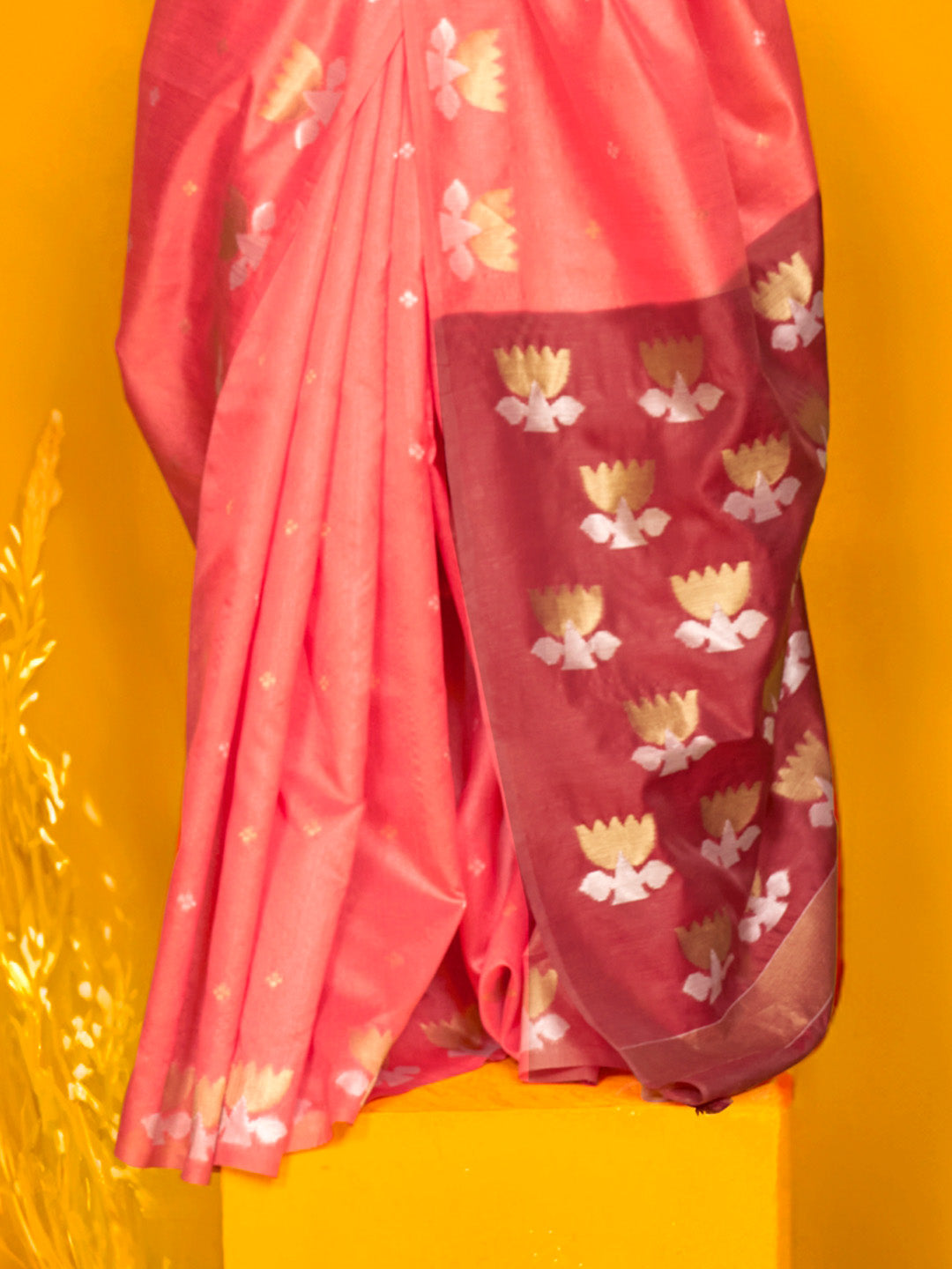 PINK BANARASI SILK SAREE