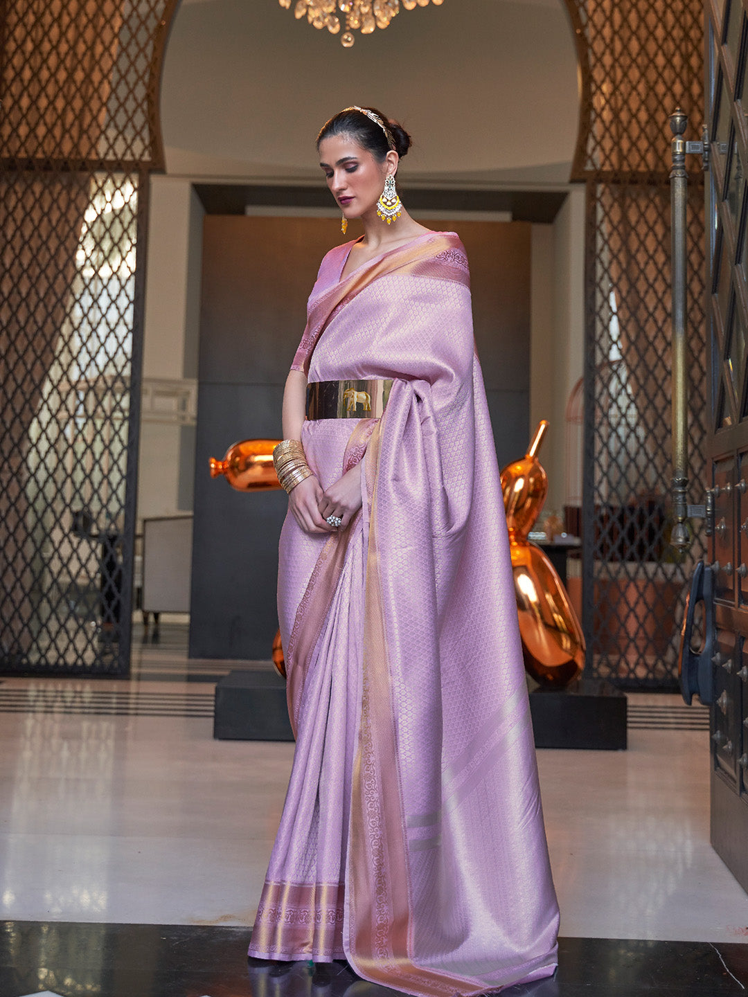 Purple Kanjeevaram Saree
