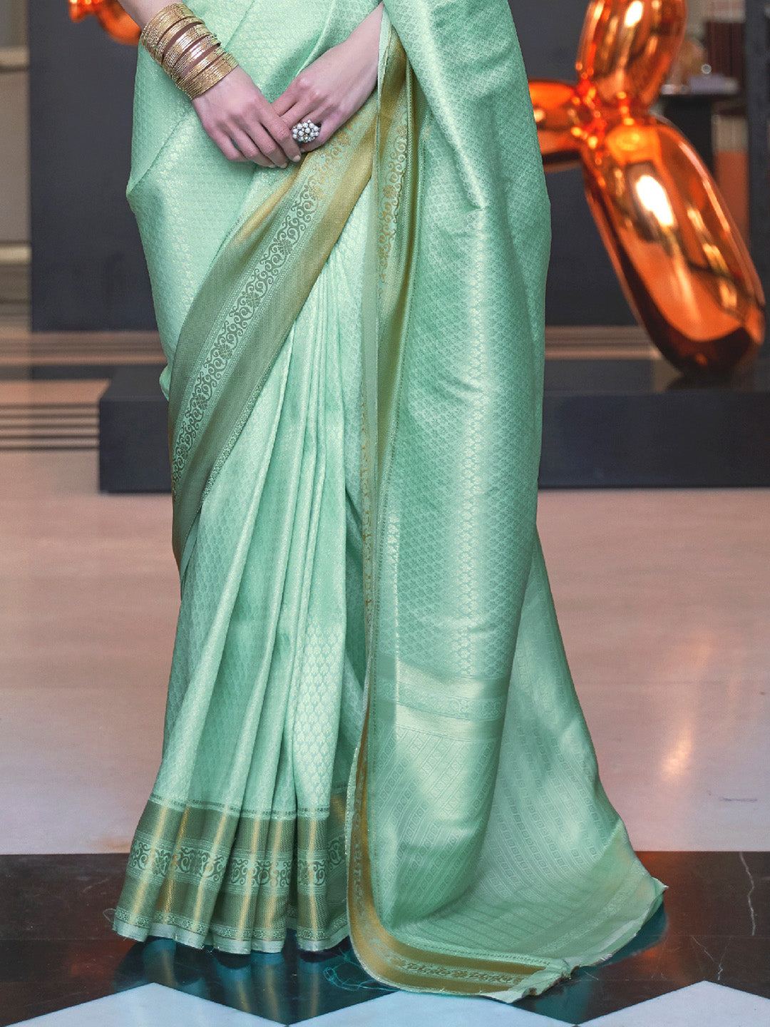 Green Kanjeevaram Saree