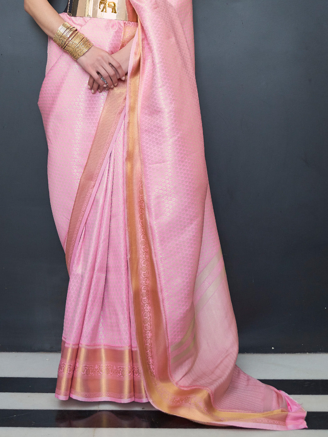 Pink Kanjeevaram Saree