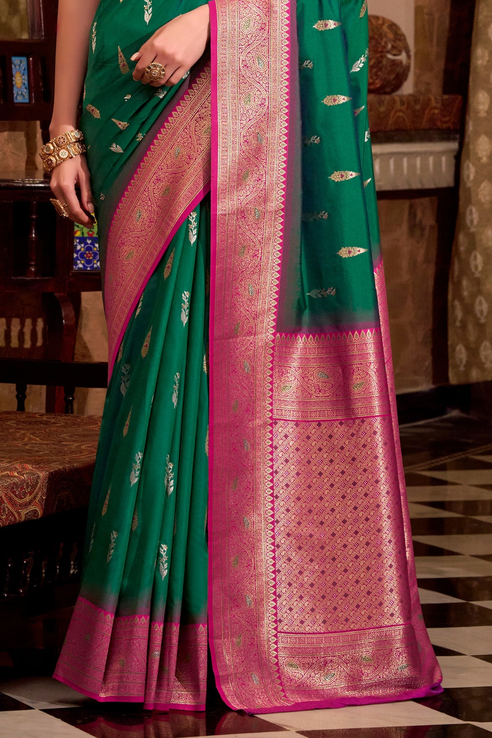 Green Soft Silk Saree