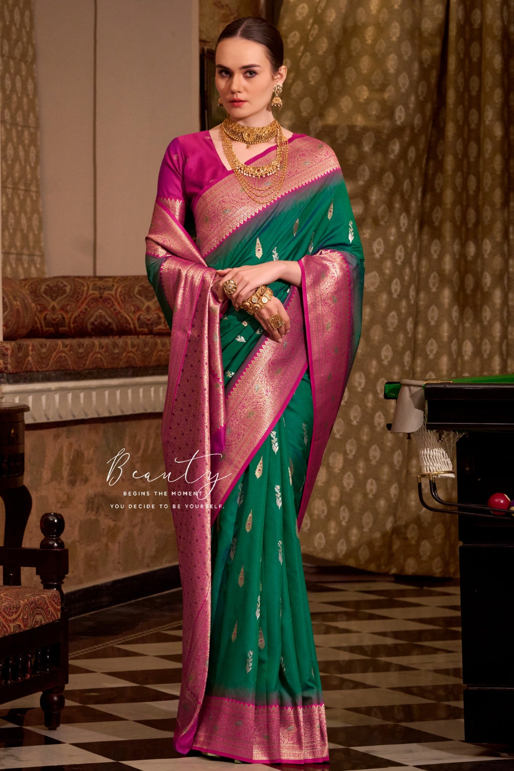 Green Soft Silk Saree