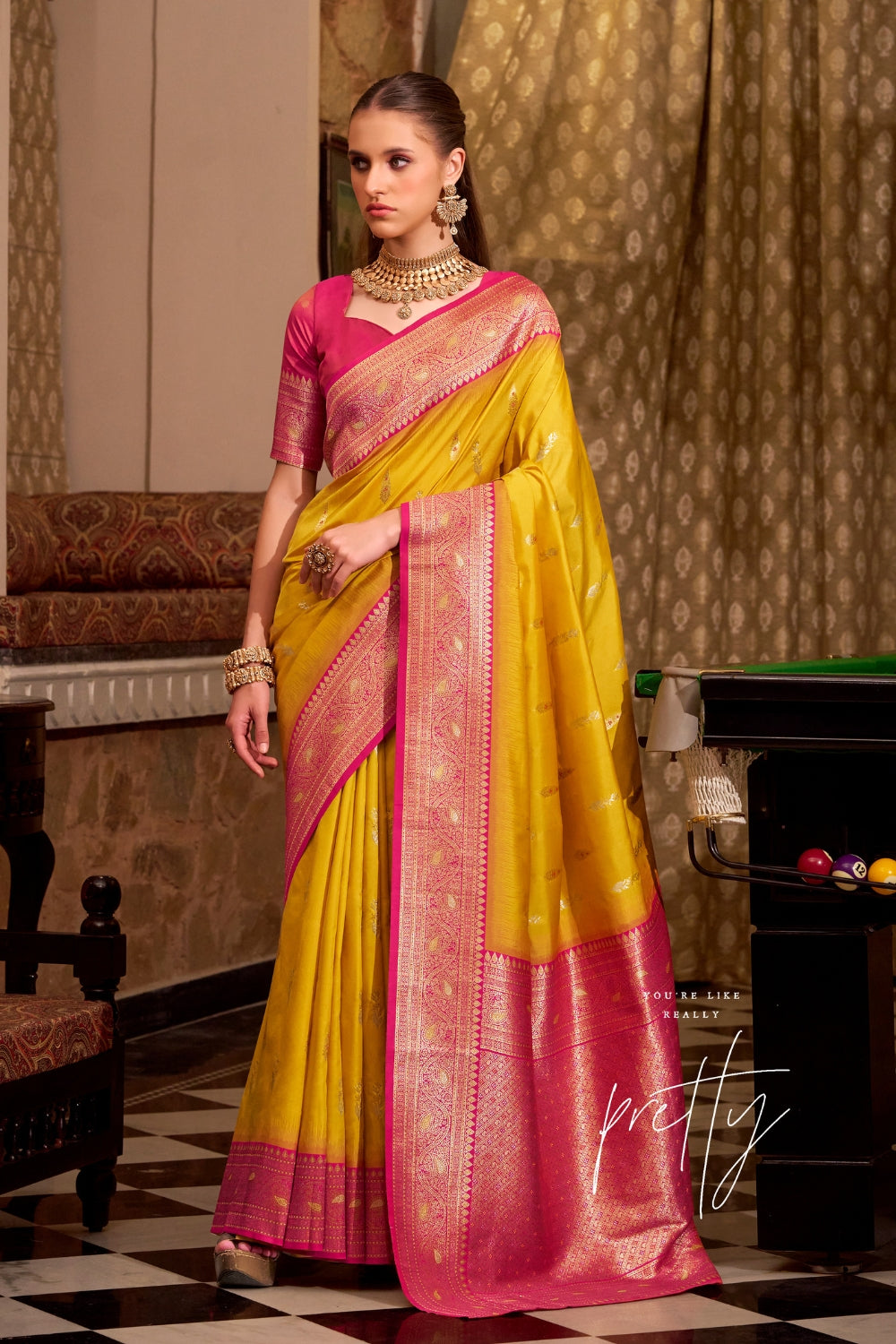 Yellow Soft Silk Saree