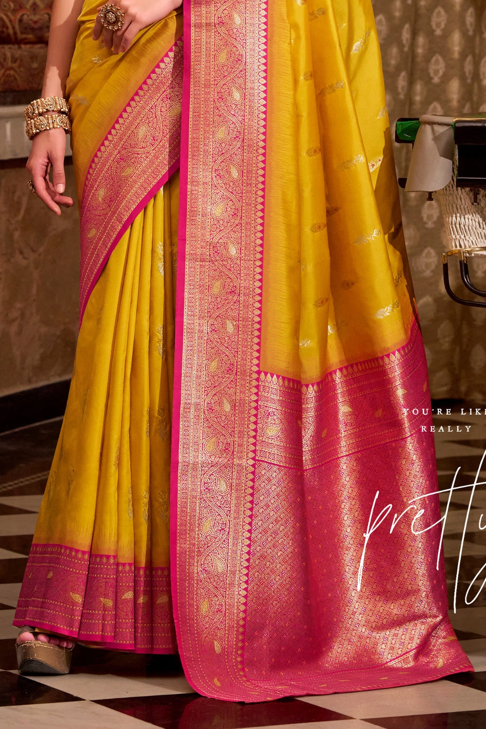 Yellow Soft Silk Saree