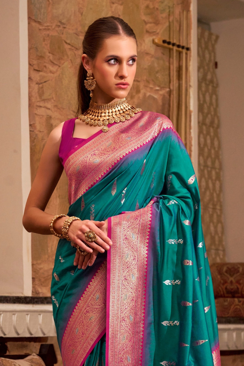 Sky Blue Soft Silk Saree