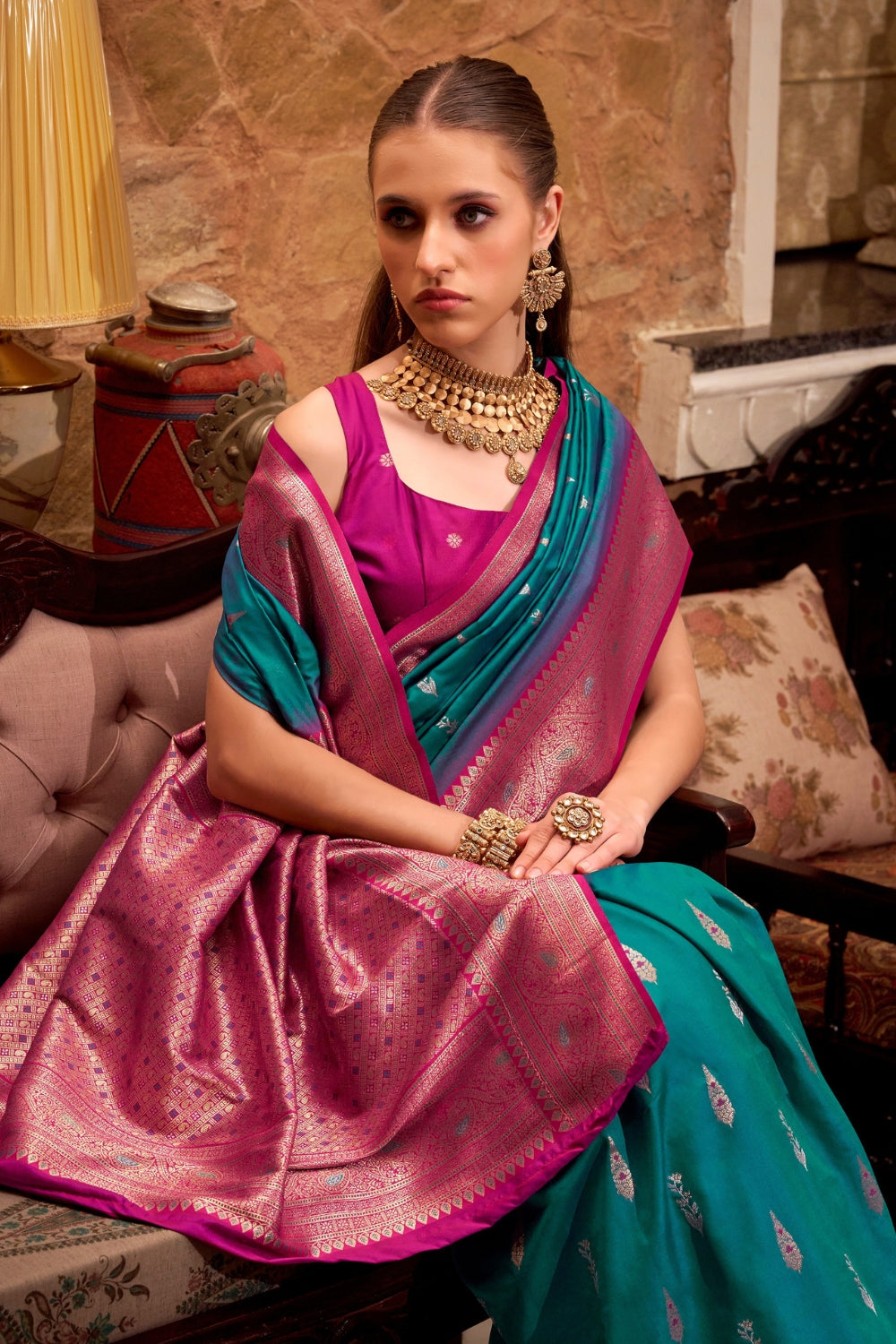 Sky Blue Soft Silk Saree