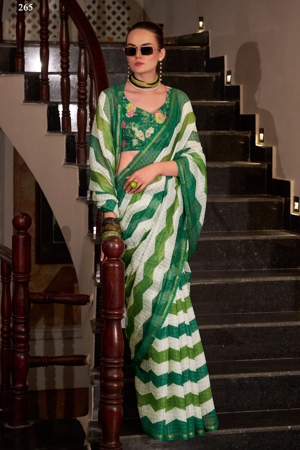 Multi Linen Cotton Silk Saree