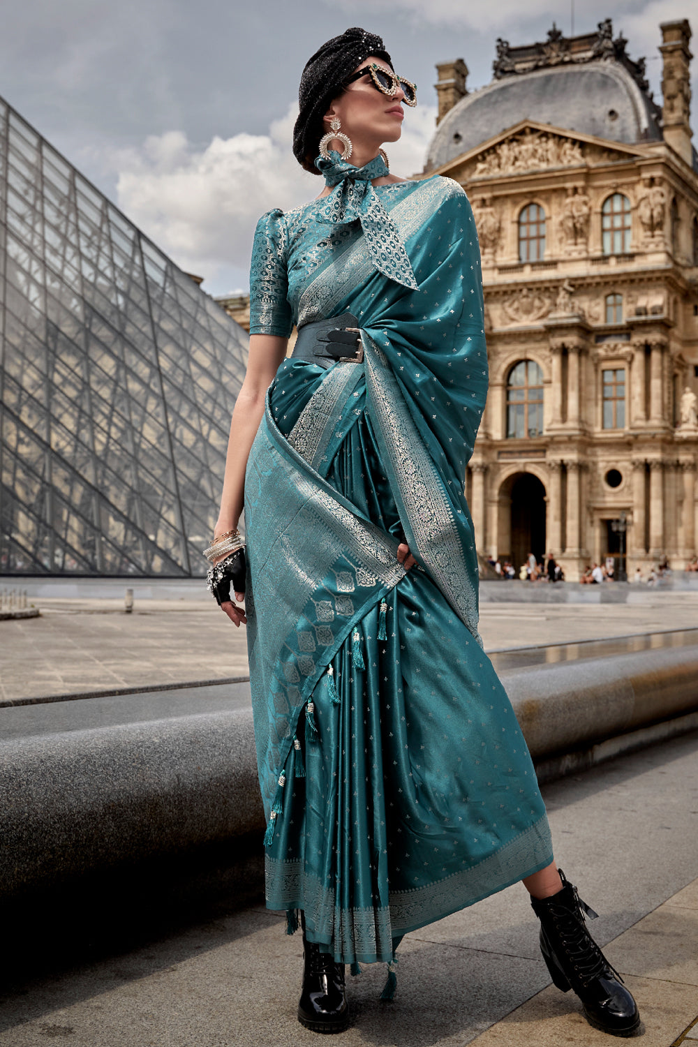 Green Banarasi Silk Saree