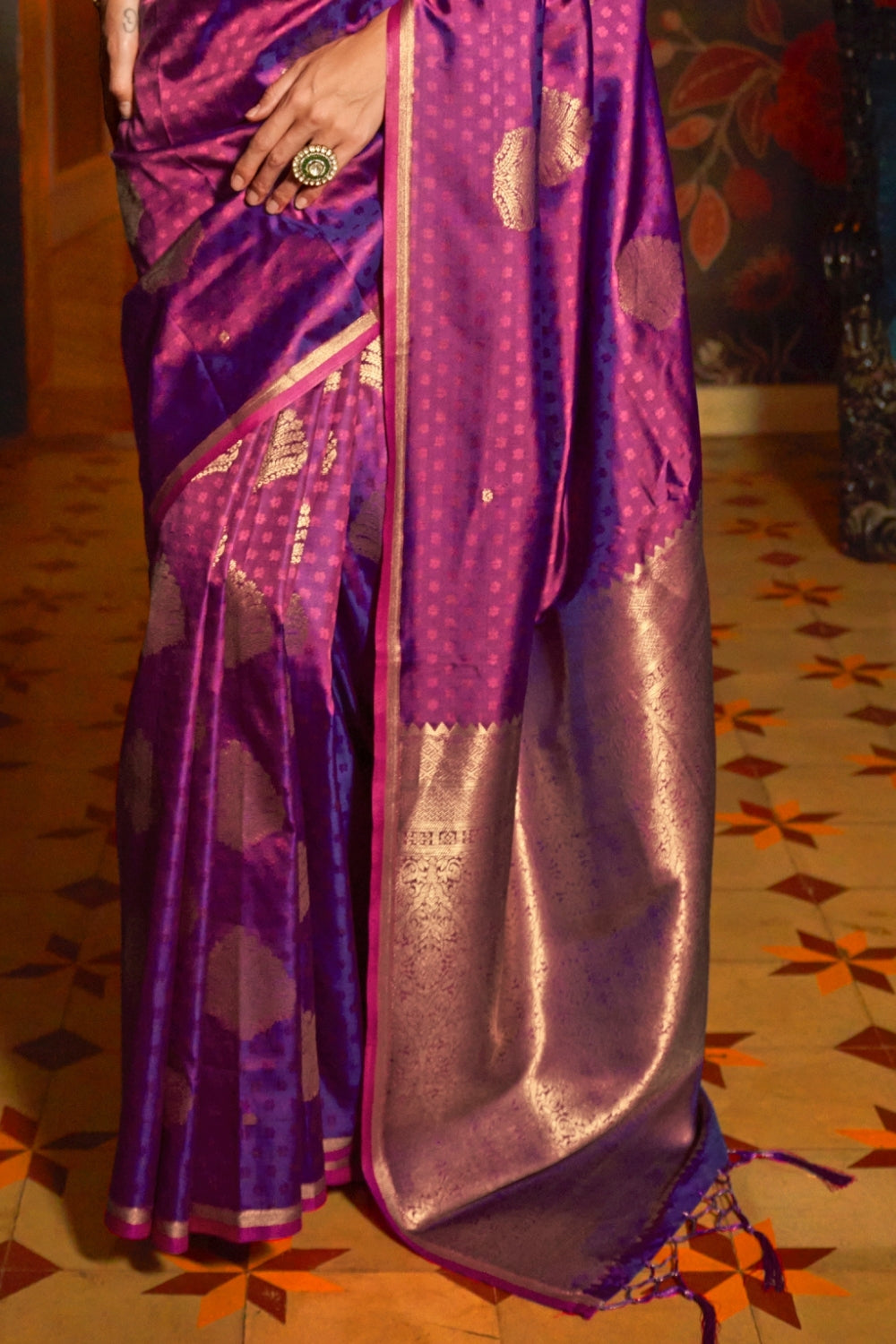 Purple Silk Saree