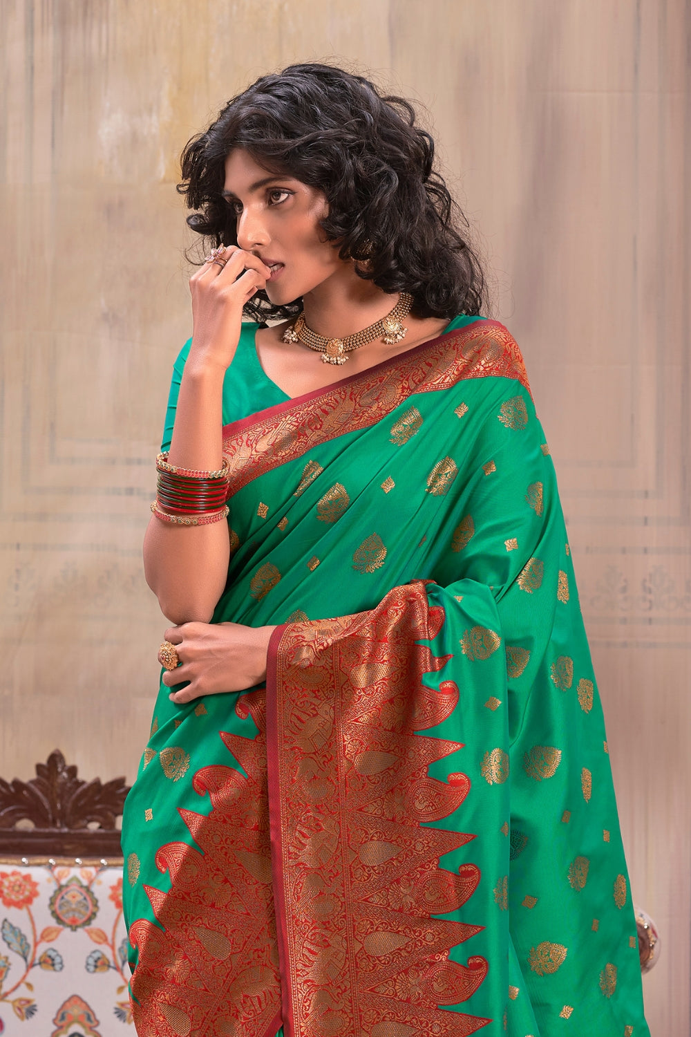 Teal Soft Silk Saree