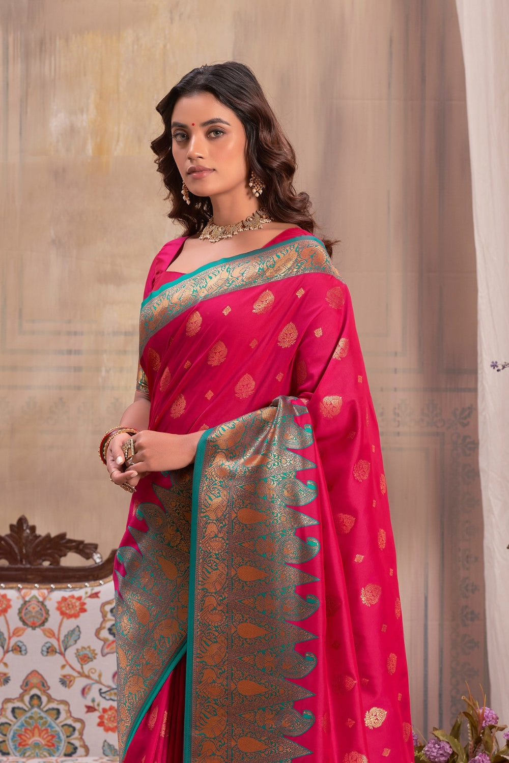 Pink Soft Silk Saree