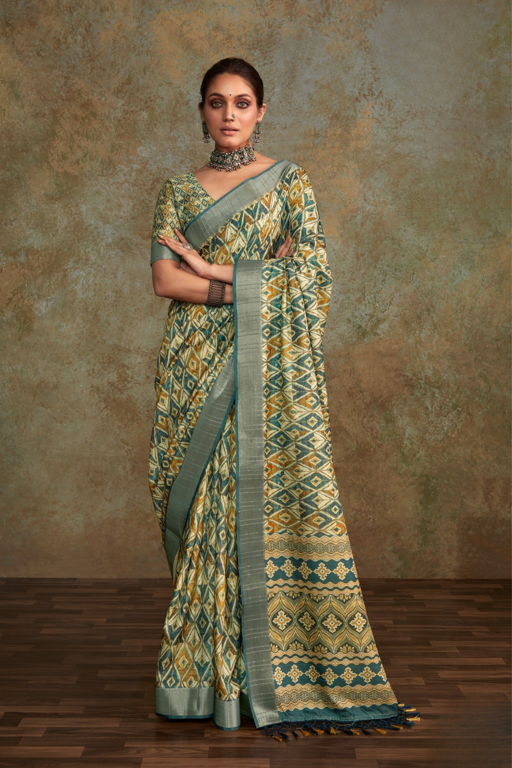 Multi Handloom Silk Saree