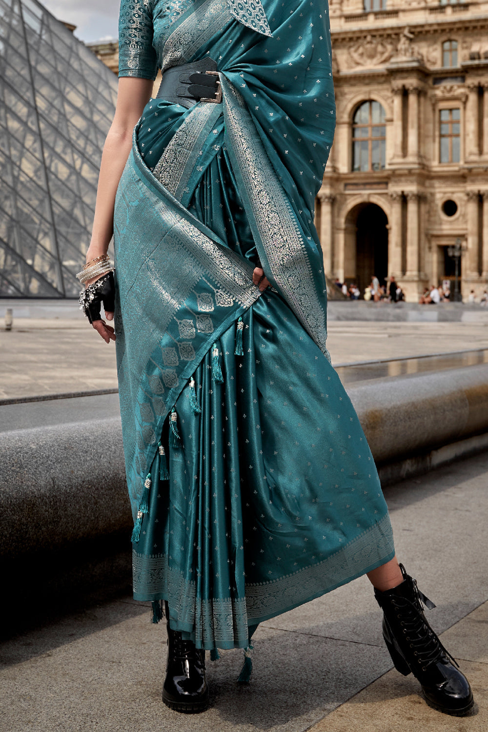 Green Banarasi Silk Saree