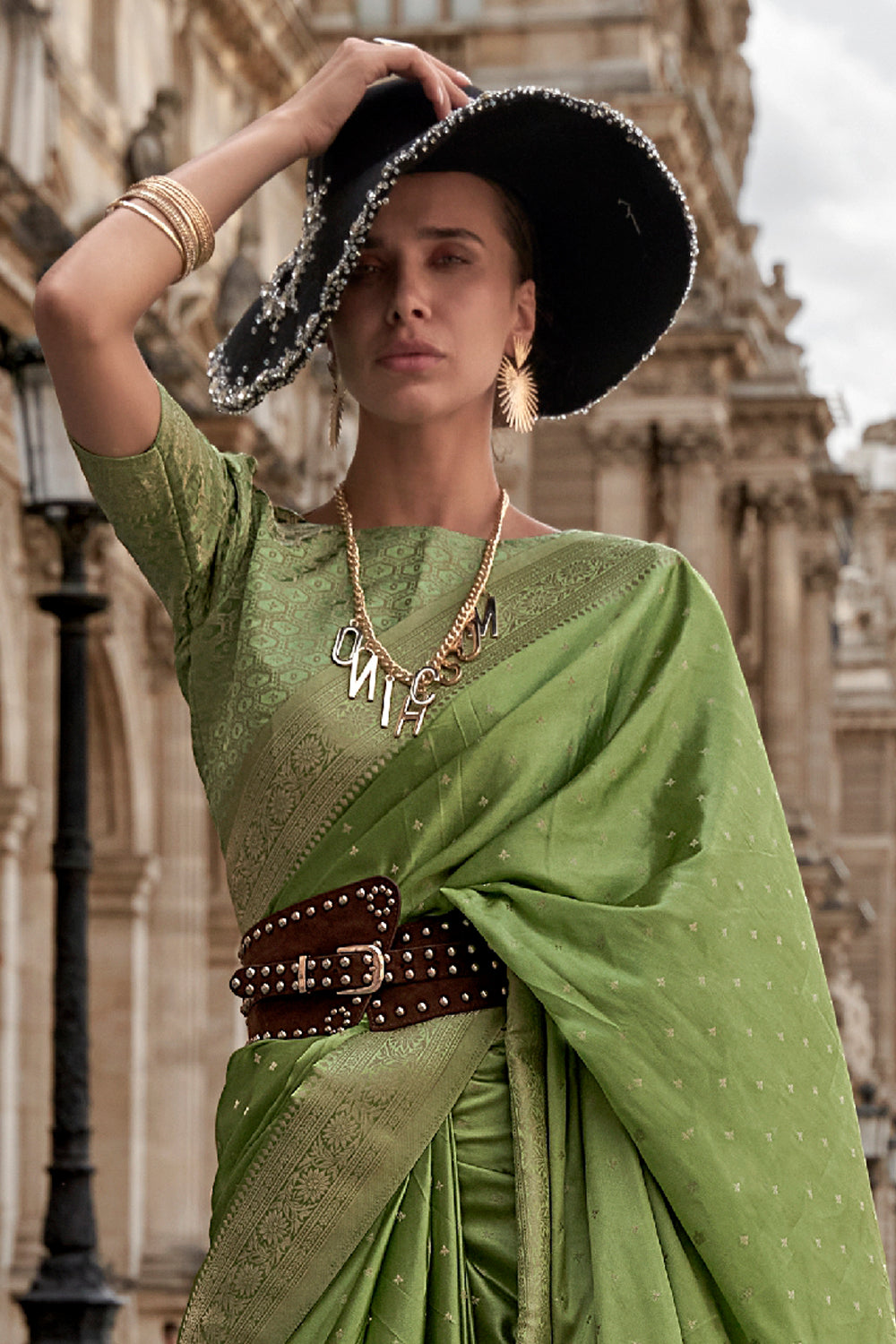 Green Banarasi Silk Saree