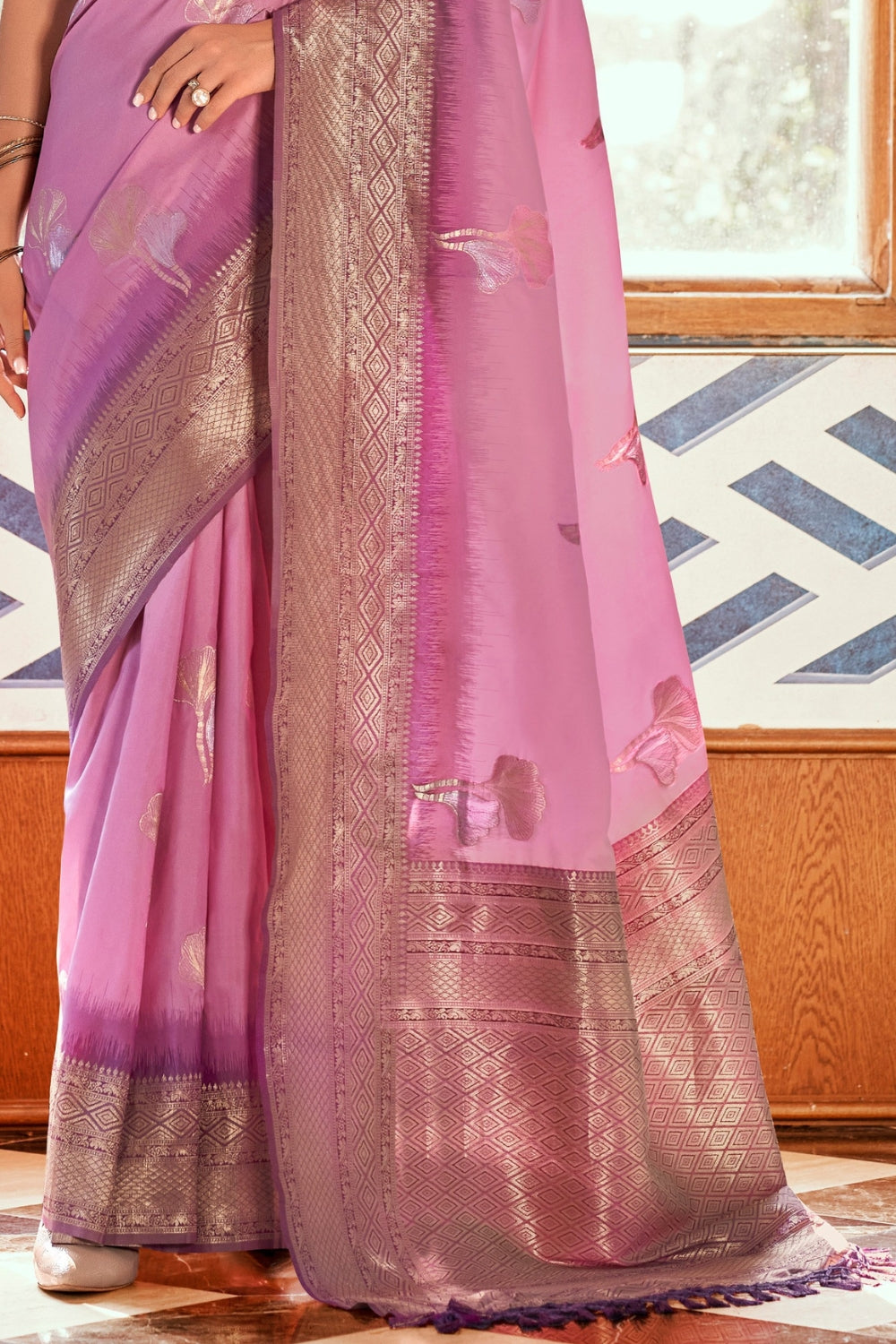 Lavender Soft Silk Saree