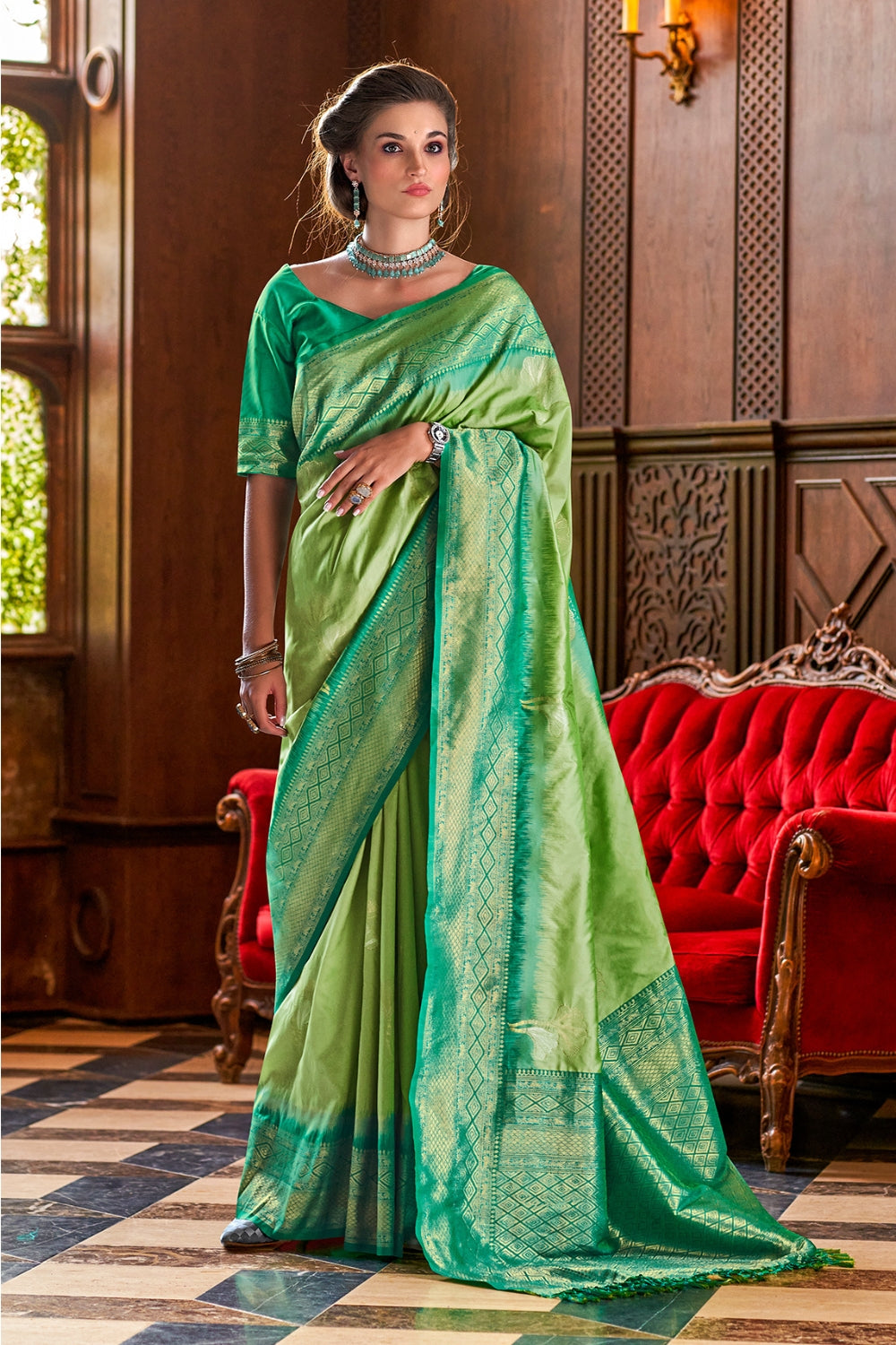 Green Soft Silk Saree