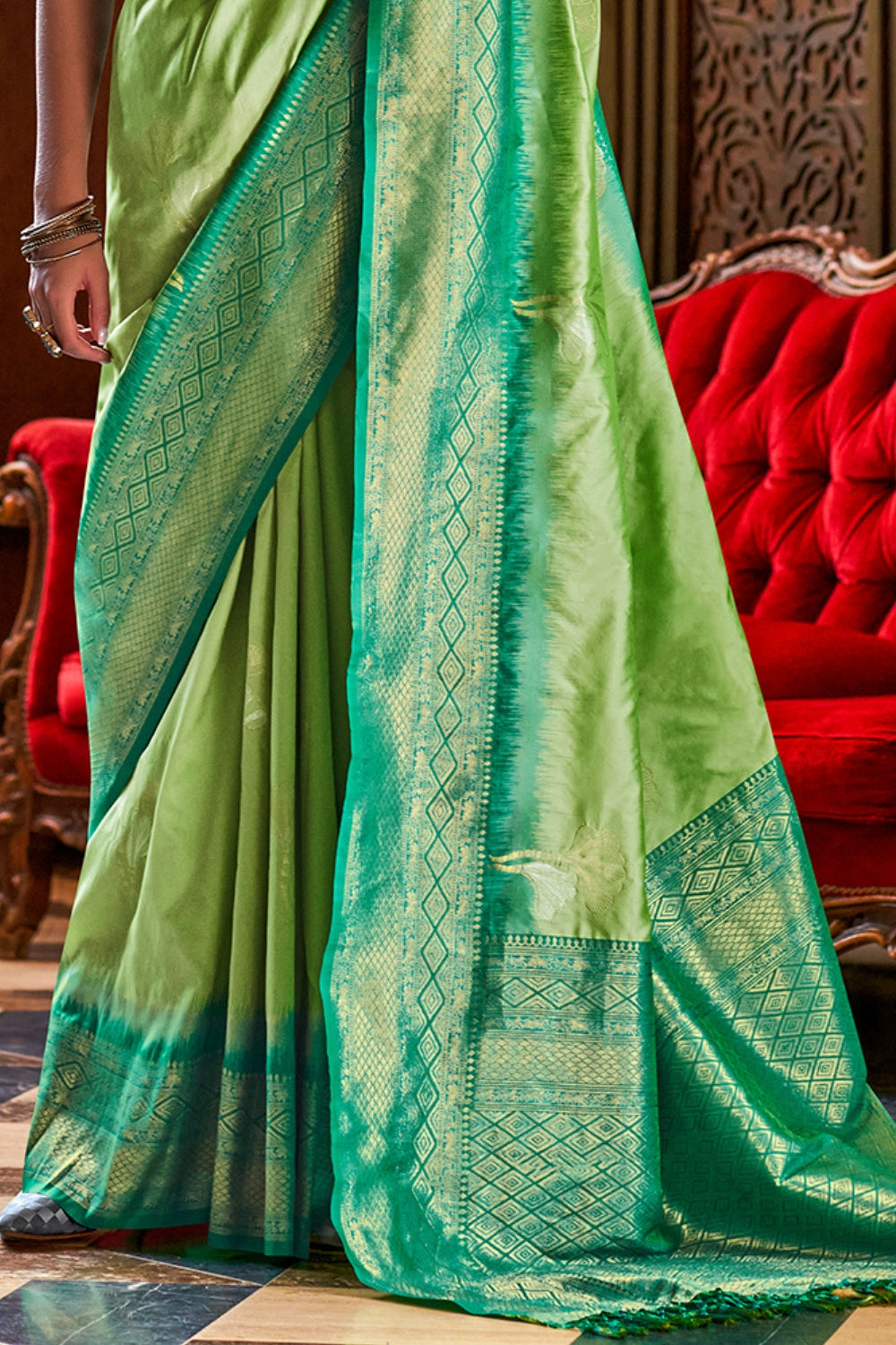 Green Soft Silk Saree