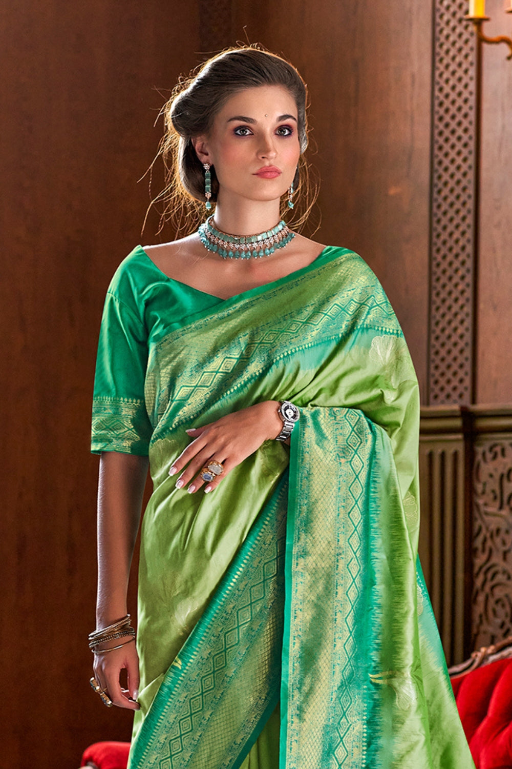 Green Soft Silk Saree
