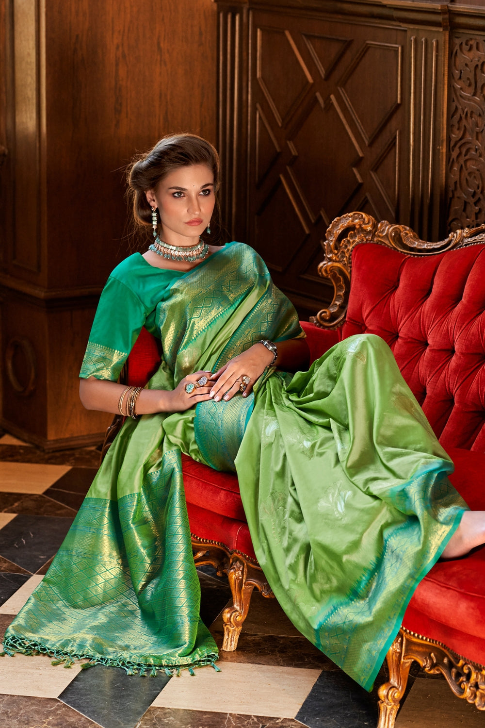 Green Soft Silk Saree