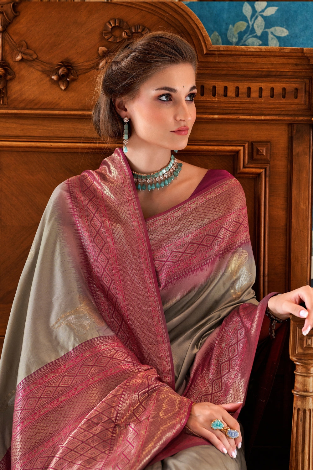 Pink Soft Silk Saree