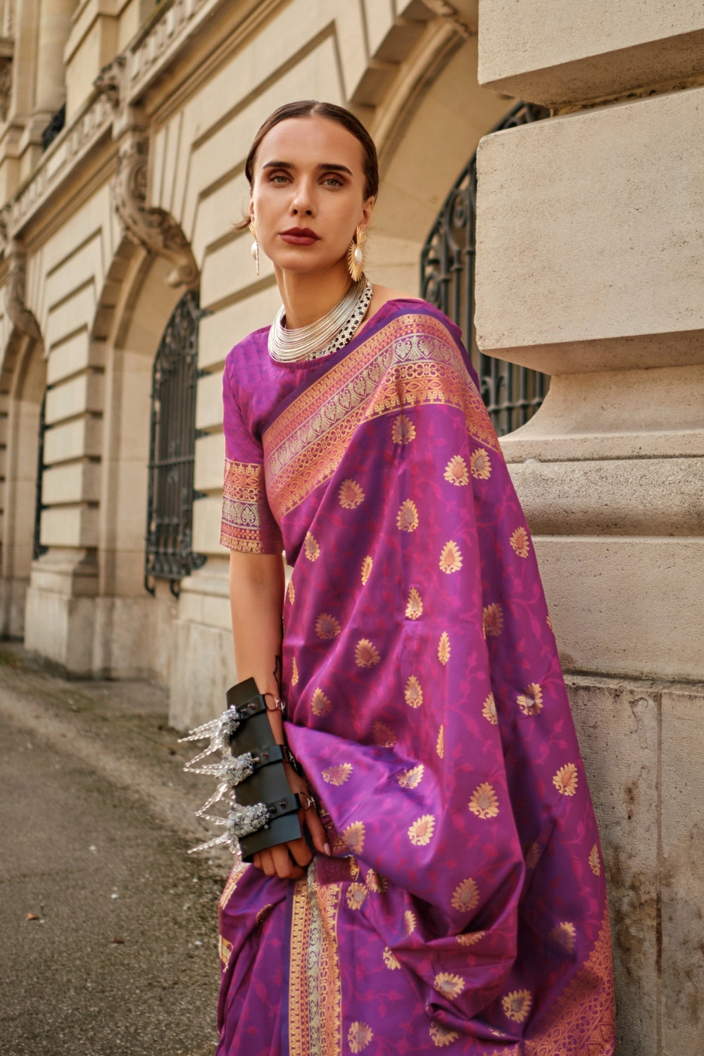 Purple Soft Silk Saree