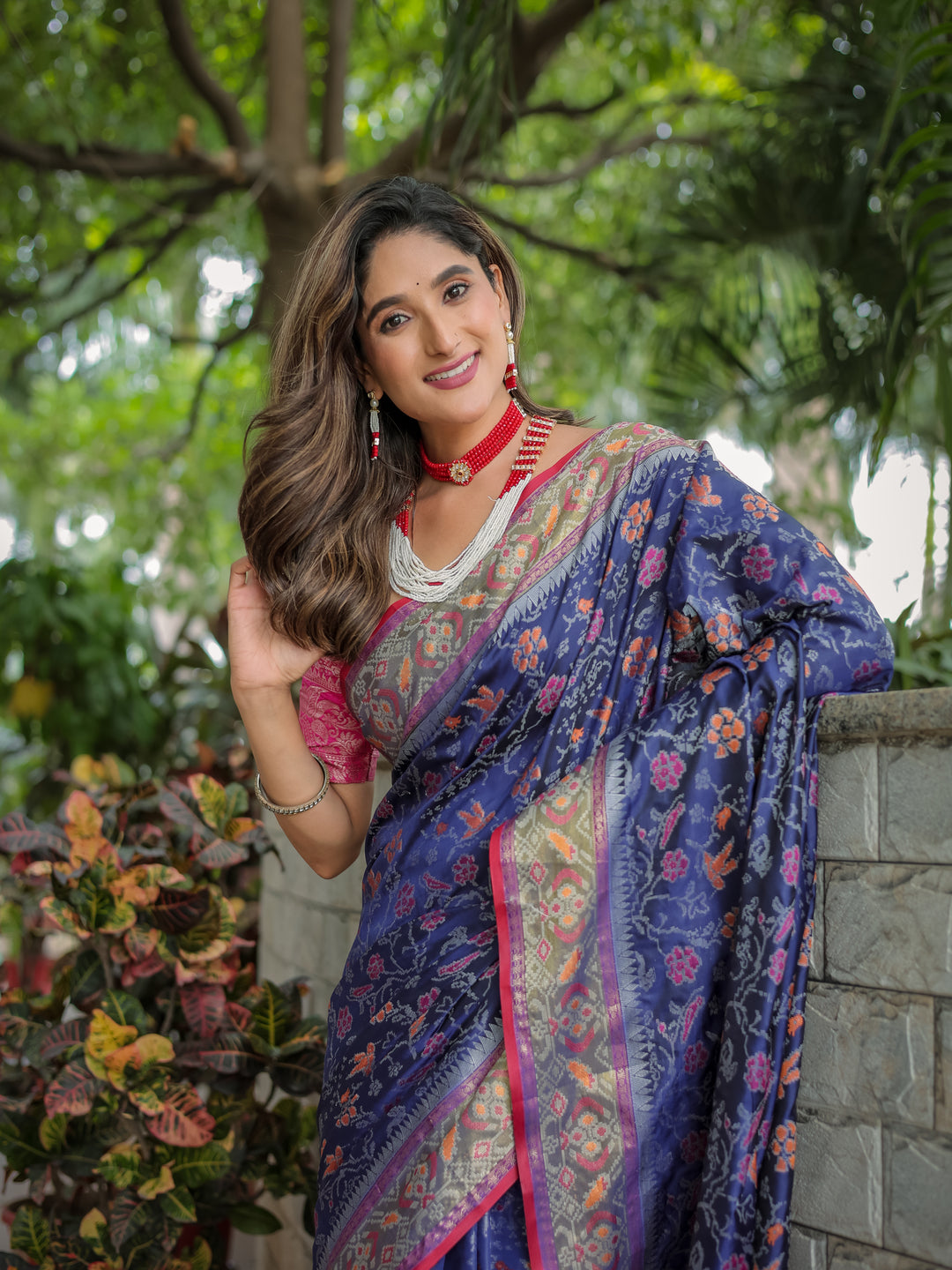 BLUE BANARASI PATOLA SOFT SILK