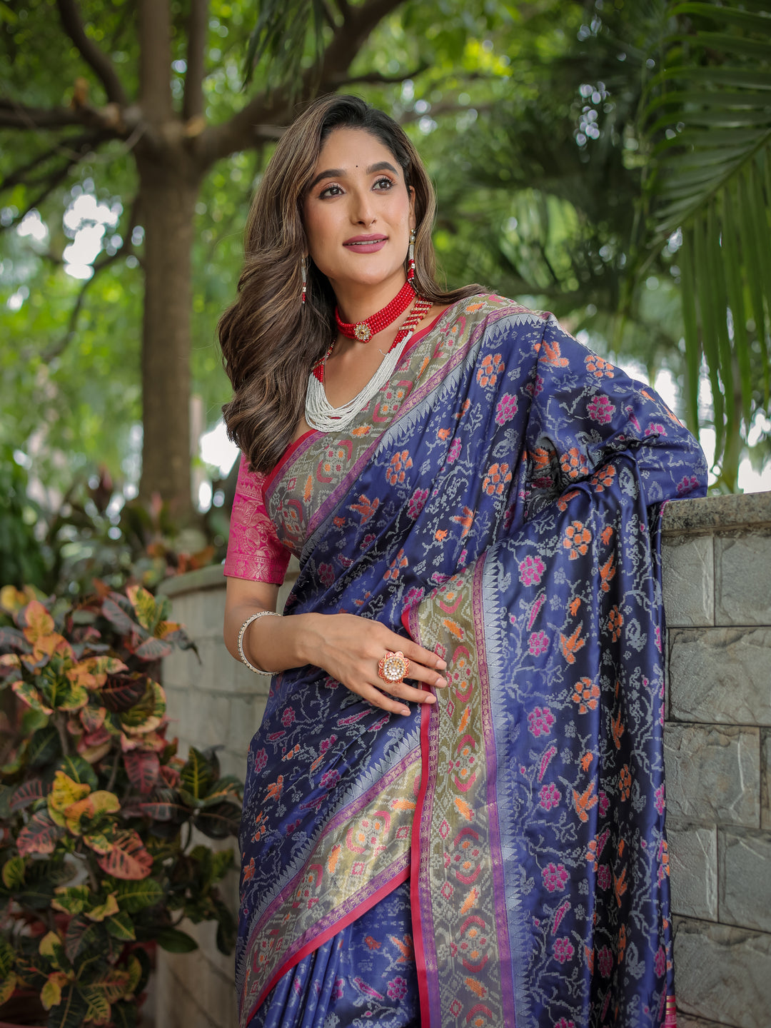 BLUE BANARASI PATOLA SOFT SILK
